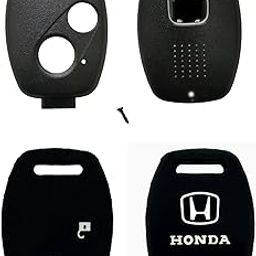 Abundance Combo Key case Genuine Replacement Key Shell Compatible for Honda I-VTEC Amaze BRIO BRV City Civic CRV Jazz etc. (No Key Cutting Required)-picture-0