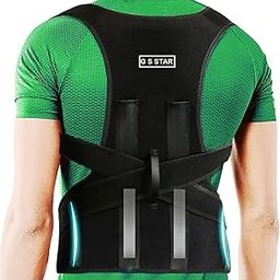 GS GOLDSTEIN STAR G11 Free Size Posture Corrector For Men And Women Back Support Belt Back Pain Back Straight And Shoulder Support Belt (Universal Size) (Metallic Belt)-image-15