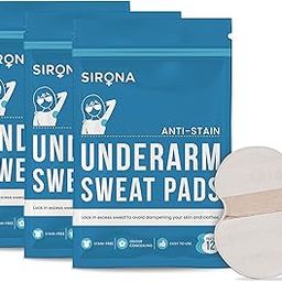 Sirona Disposable Underarm Sweat Pads for Men and Women - 12 Pads (Pack of 3) | Peel-off | Stain proof | Anti Perspiration-42