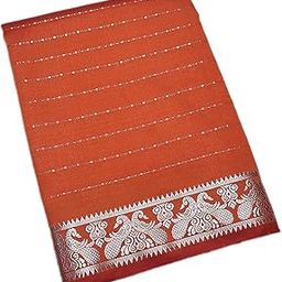 Silver Rulex Buti Saree in Shiny Silk Blend with Jacquard Woven Work |-picture-38