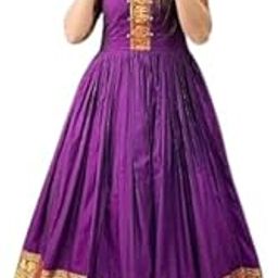 Traditional Anarkali Gown, Emerald Green with Gold Border, Maxi Indian Ethnic Gown-picture-20