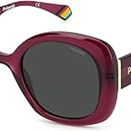 polaroid Sunglasses | Grey Lens | Violet Frame | Full Rim Square Shape Branded Latest and Stylish Polarized Eyewear | 100% UV Protection | Women Sunglasses| Size Small | 205346B3V52M9-picture-45