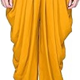 Women's Regular Fit Dhoti Pant (RPD-01_Yellow_Free Size)-image-10