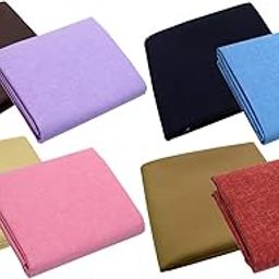 Men's Poly Cotton Unstitched Shirt & Trouser Fabric Combo Set (Multi Color; Free Size)-image-88