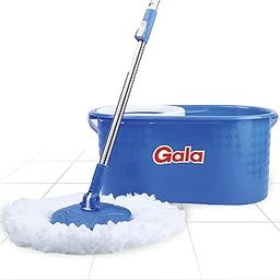 Gala Aqua Spin Mop with 4 Wheels & Big Bucket with 2 Microfiber Refills, Floor Cleaning Mop with Bucket, pocha for Floor Cleaning, Mopping Set (White and Blue)-picture-16