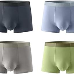 Men's Ultra-Comfort Ice Silk Lycra Underwear | Moisture-Wicking, Breathable Boxers for Men | Seamless Design | Multicolour (Pack of 2) Free_Size-picture-21