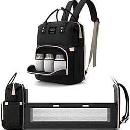 Zhola Portable Foldable Diaper Bag Backpack Multifunctional Baby Cradle Changing Station Bed Travel for Mom & Dad…-picture-11