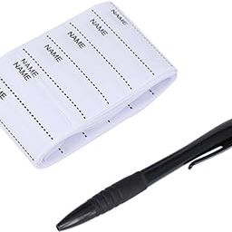 Street27® 200 Pieces/Pack White Washable Iron on Name Labels Garment Fabric Tags Marker Set for School Clothes Sewing Accessories-image-35