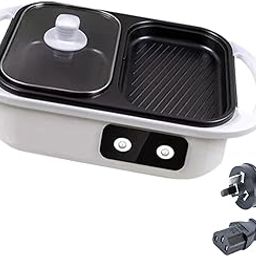 BNF Electric Hot Pot with Grill Multiuse Cooking Pot for Home Family Dinner Dorm | Home & Garden-16