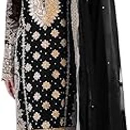 Women's Faux Georgette Embroidered Straight Full Sleeves Kurti with Pant & Lace Dupatta Set-image-26