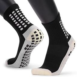 Men's Grip Soccer Socks Anti Slip Athletic Socks Non Skid Football Basketball Socks with Grip Pads (Pack Of 01)-image-121