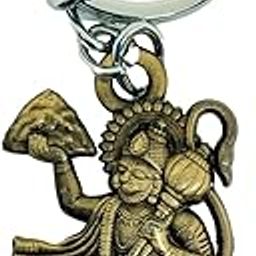 Lord Hanuman Keyring, Metal Keychain with Hindu God Figurine-image-80