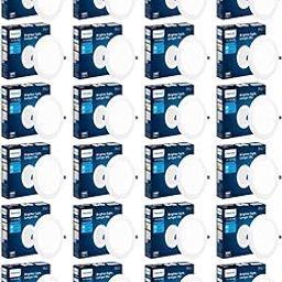 PHILIPS Astra Sleek 10-watt Round LED Downlighter | LED Ceiling Light for Home and Hall | Cut Out: 110 mm, Color: Cool Day Light, Pack of 24-9