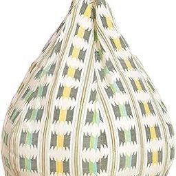 Style Homez Classic Cotton Canvas Ikat Printed Bean Bag XXXL Cover Only-picture-13