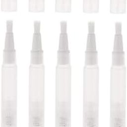 5Pcs of Refillable Empty Bottle Pen Container Tube with Brush Travel Portable Tube for Nail Polish/Teeth Whitening Gel/Lip Gloss Cosmetic Empty Containers Set (3ML)-50