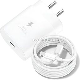 25W Ultra Fast Type c Charger for Samsung Galaxy a55 5G Original Travel Adapter Like Type-C Port Super-Fast Charging with Type C to C Cable (PD-NU-WH)-image-30