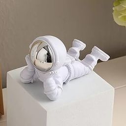 Street27® Astronaut Figurine Creative Phone Stand Holder Desk Accessories Tabletop Statue for Gift Gifting Items, Cool Cell Phone Stand for Smartphones Tablet (Silver)-image-99