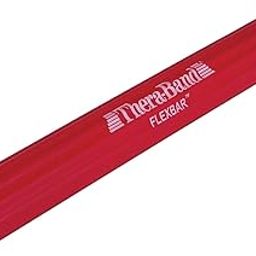 TheraBand FlexBar Resistance Bar For Preventing Tendonitis and Improving Grip Strength, Tennis Elbow, Golfers Elbow, Tendinitis, Red, Light, Beginner Level 2-26