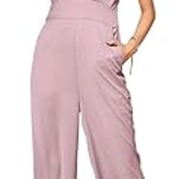 Lavender Wrap Gathered Jumpsuit-image-63