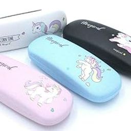 Cute Multi-Purpose Unicorn Print Eyeglass Case Spectacle Cover Unisex Care Glasses, Metal Case Holder-image-43