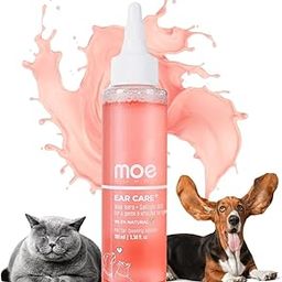Moe Ear Care Plus Ear Cleanser for Dogs and Cats | Prevents Infections, Eases Itching, Reduces Wax Buildup | Aloe Vera, Apple Cider Vinegar, Salicylic Acid (1%) | Dog Ear Cleaner Solution (Pack of 1)-image-3