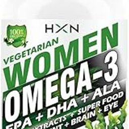 HXN Omega 3 Supplement Vegetarian Capsules, High Strength EPA DHA Supplement For Women, Fish-Oil Alternative Omega3 Fatty-Acid, Veg Source, 98% Pure60-image-99
