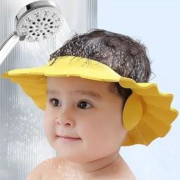 AMRUTIYA ENTERPRISE Concepta Baby bath Shower Cap,Bath Visor hat for Eye and Ear wash Protection,Adjustable Silicone Bathing Crown Waterproof Shampoo hat for Washing Hair, Shower Bathing Protection Bath Cap for Toddler, Baby, Kids, Children-image-89