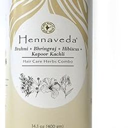 Hennaveda Herbal Hair Cleanser Powder With Brahmi, Bhringraj, Hibiscus Flower, Kapoor Kachli for Hair and Scalp | No Preservatives Chemical Free Natural Herb Hair Wash Powder for Women and Men (400 g)-image-97
