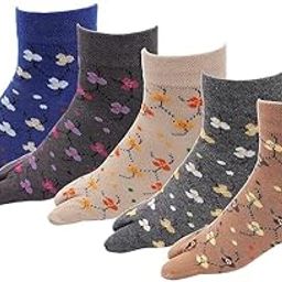 Women's Ankle Cotton Thumb Multicolored Socks-48