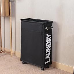 Kuber Industries Heavy Duty Laundry Basket for Dirty Clothes | Waterproof Washing Clothes Storage Basket & Bin | Foldable Unwashed Cloth Organiser Hamper | For Kids Toys in Bedroom (40 Ltr) (Black)-image-30