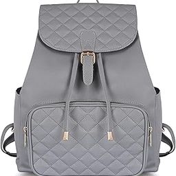 Fashion Women Suture Rhombic Backpack Waterproof Anti-theft Lightweight PU Leather Shoulder Diagonal Bag Travel Ladies Purse-image-29