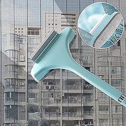 VOLTURI Multifunctional Screen Brush 2-in-1 Mesh Cleaning Brush Wiper with Extended Handle Window Cleaning Brush Net Cleaner Double-Sided Window Cleaner Window Mesh Cleaner-image-6