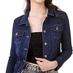 Women's Cotton Denim Jacket Full Sleeves Comfort Fit Collar Jacket-picture-48