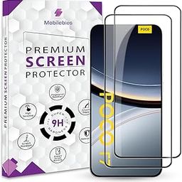 Mobilebies® Premium Tempered Glass Screen Protector Guard For Poco F7 5G (6.83 Inch, Pack of 2) | Edge to Edge Coverage With Easy to installation kit-image-0