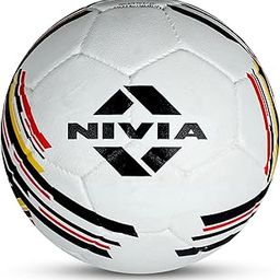 Nivia Country Colour Rubber Moulded Football/Rubberized Moulded/Suitable for Hard Ground Without Grass, Wet & Grassy Ground & Artificial Turf/Training Ball Size 3 - Germany (White/Black)-image-21