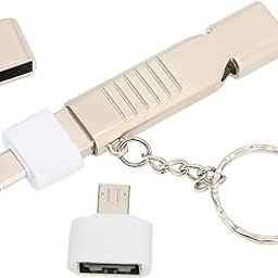 Flash Drive, Multifunction USB3.0 Interface Water Proof U Disk with Key Chain for for OS X for Outdoor Activities 128G-Silver-image-1