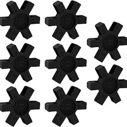 MingQiEven 8 Pcs Solid Type Spider Center Inserts L095 Flexible NBR Rubber Spider Inserts Fits for L Jaw Coupling Set, Black-picture-18