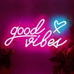 Good vibes neon Sign-Neon Lights For Wall Bedroom Party Home Bar Decor Bedroom Neon for gift-image-16