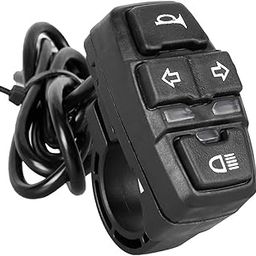 3-in-1 E-Bike Headlight Turn Light Horn Switch Electric Scooter Handlebar Lamp Horn Turning Light Control Multi-Function Motorcycle Horn Turn Signal Light Switch-image-38