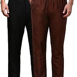 Men's Solid Viscose Blend Pyjama Pack of 2 Elasticed Waistband with Side Pockets-image-48