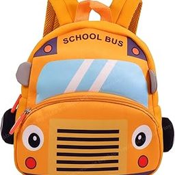 12" Cute Car Face Backpack for Kids Girls Boys Toddler Backpack Preschool Nursery Travel Bag - Mini Size - Orange-image-80