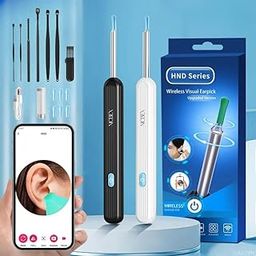 Nicbex Earwax Removal Tool Kit with HD Camera Wifi Connection & 6 LED Lights Endoscope Tool Ear Cleaner for iOS & Android + 5 Silicone Tips Free- Black (Earwax Kit [ Multicolor ])-image-50