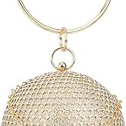 Women Embellished Bangle Handle Small Circle Party Handheld Bag With Detachable Chain Strap-image-21