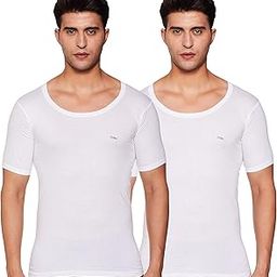 Rupa Micra Men White Regular Fit Round Neck Half Sleeve Cotton Vest Innerwear, Pack of 2-picture-15