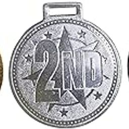 Sports Competition Medals, Gold, Silver and Bronze, Round, Numbered 1st, 2nd, 3rd (Set of 1)-image-50