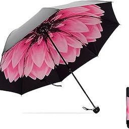 Flower Printed Umbrella, UV Protection Umbrella with Manual Mechanism for Folding, Wind-Proof Ambrella and Unisex Design Chata/Chatri for Men, Girls, Women-image-92