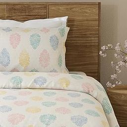 Layers Emaline 144 TC 100% Cotton Multicolor Paisley Block Print Single Bedsheet Set | 1 Single Cotton Bedsheet & 1 Pillow Cover | Breathable & Anti-Wrinkle | 2.23m x 1.5m-image-7
