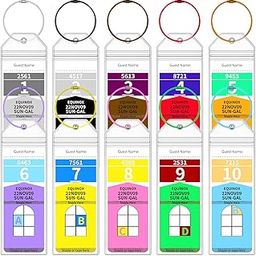 Royal Caribbean Luggage Tag Holders, 10 Pack Zip Seal Clear Cruise Luggage Tag Holder with Steel Loops for Royal Caribbean & Celebrity Cruise Essentials (10 Pcs with 10 Colors Ring)-37