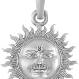 Sterling Silver (92.5% purity) Divine God Sun Pendant for Men & Women Pure Silver Lord Surya Locket for Good Health & Wealth-image-10