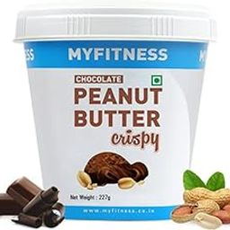 MYFITNESS Peanut Butter Chocolate Spread Crispy 227g | 21g Protein & 8g Fiber | Healthier Nut Butter Spread for Breakfast, Snacks & Bread Treats | Cholesterol Free | Zero Trans Fat | Pure Roasted Nuts-10